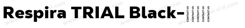 Respira TRIAL Black字体转换